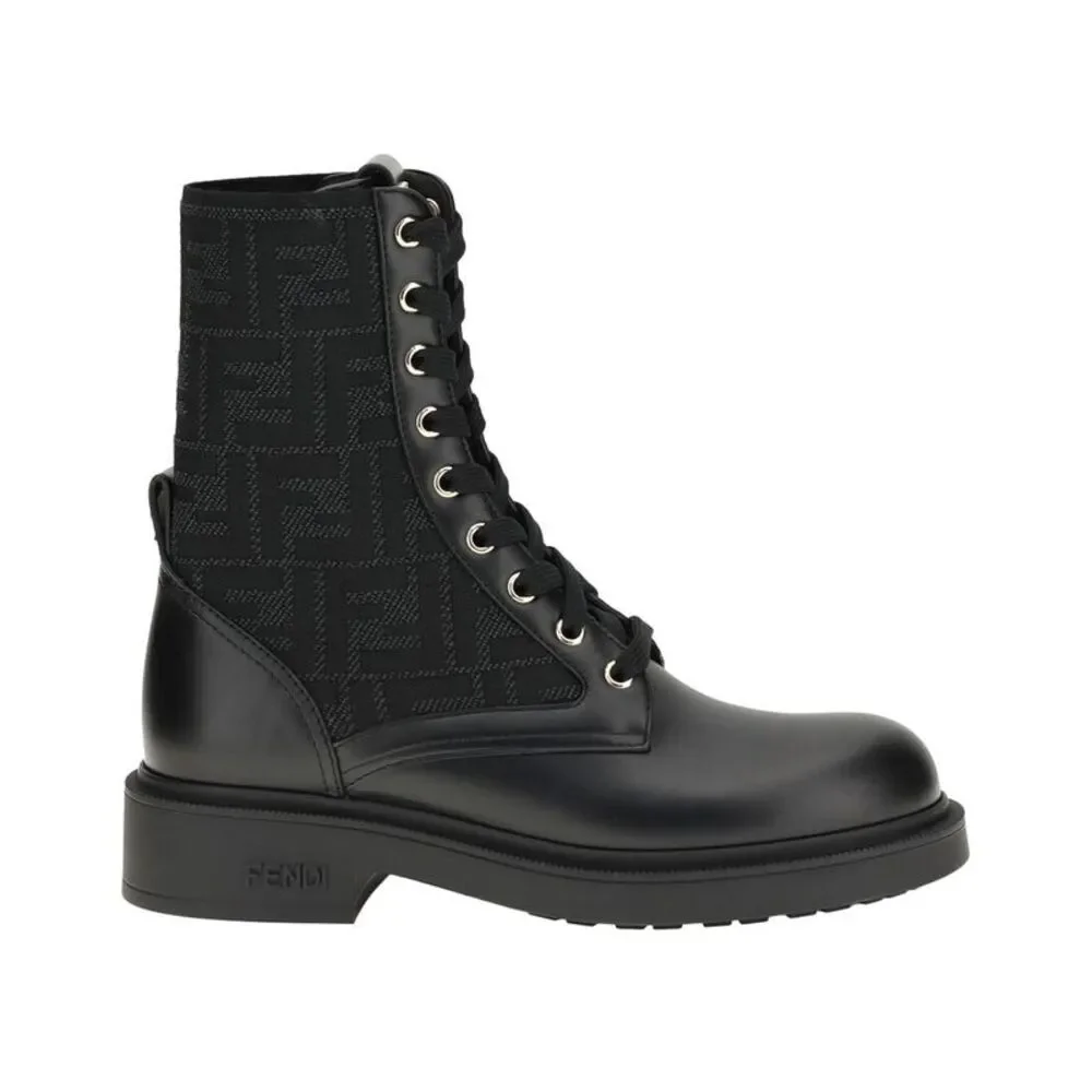 Fendi Leather Boot, Black